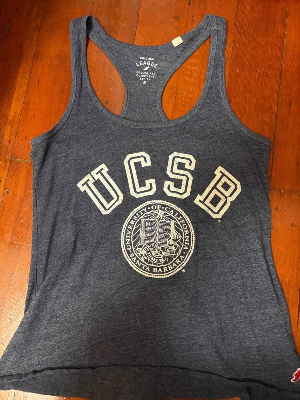 League Navy UCSB Racerback Tank with White Crest